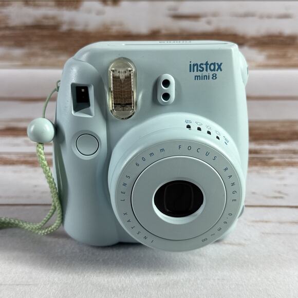 Fujifilm Instax Mini 8 Instant Camera Ice Blue – Built-in Flash – No Battery Cov - Picture 1 of 4